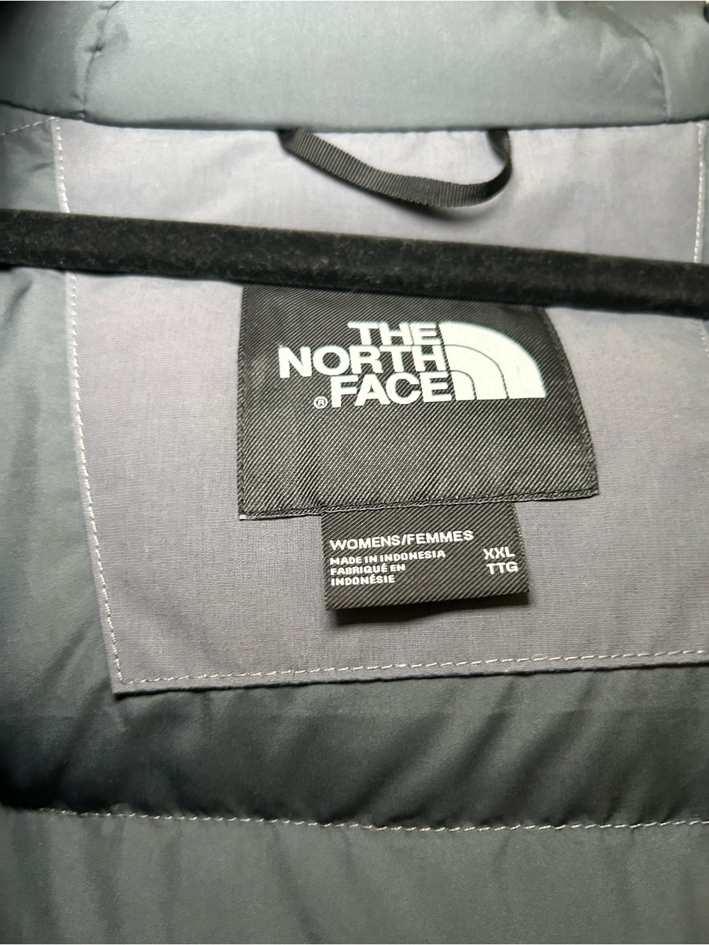 The North Face Women’s Gray Hooded Puffer Jacket - Picture 2 of 4